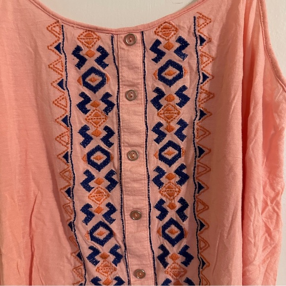 Embroidered Tank Strappy Back Women M - Picture 2 of 5